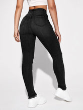 Ripped Detail Skinny Jeans